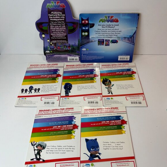 PJ Masks Collection of 10 Books 5 Ready-to-Read Meet The Heroes Save HQ 2 Board - Picture 2 of 8